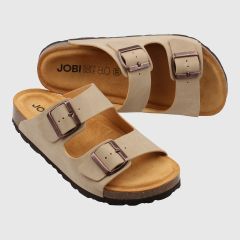 beige sandal, toffel med softsole 8.0